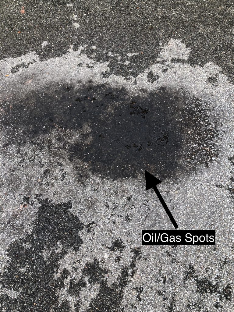 Protec Sealcoating oil spot gast spot Protec sealcoating
